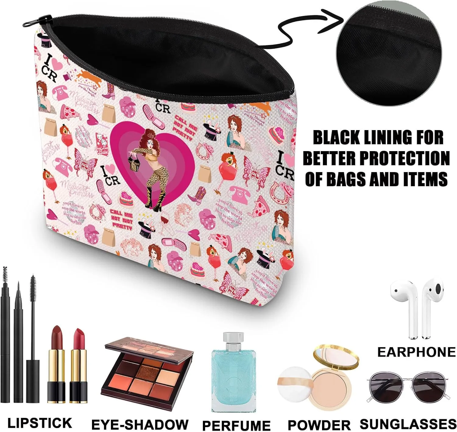 JNIAP Midwest Princess Tote Bag Singer Gifts Song Lyrics Inspired Shoulder Bag Music Fans Gifts