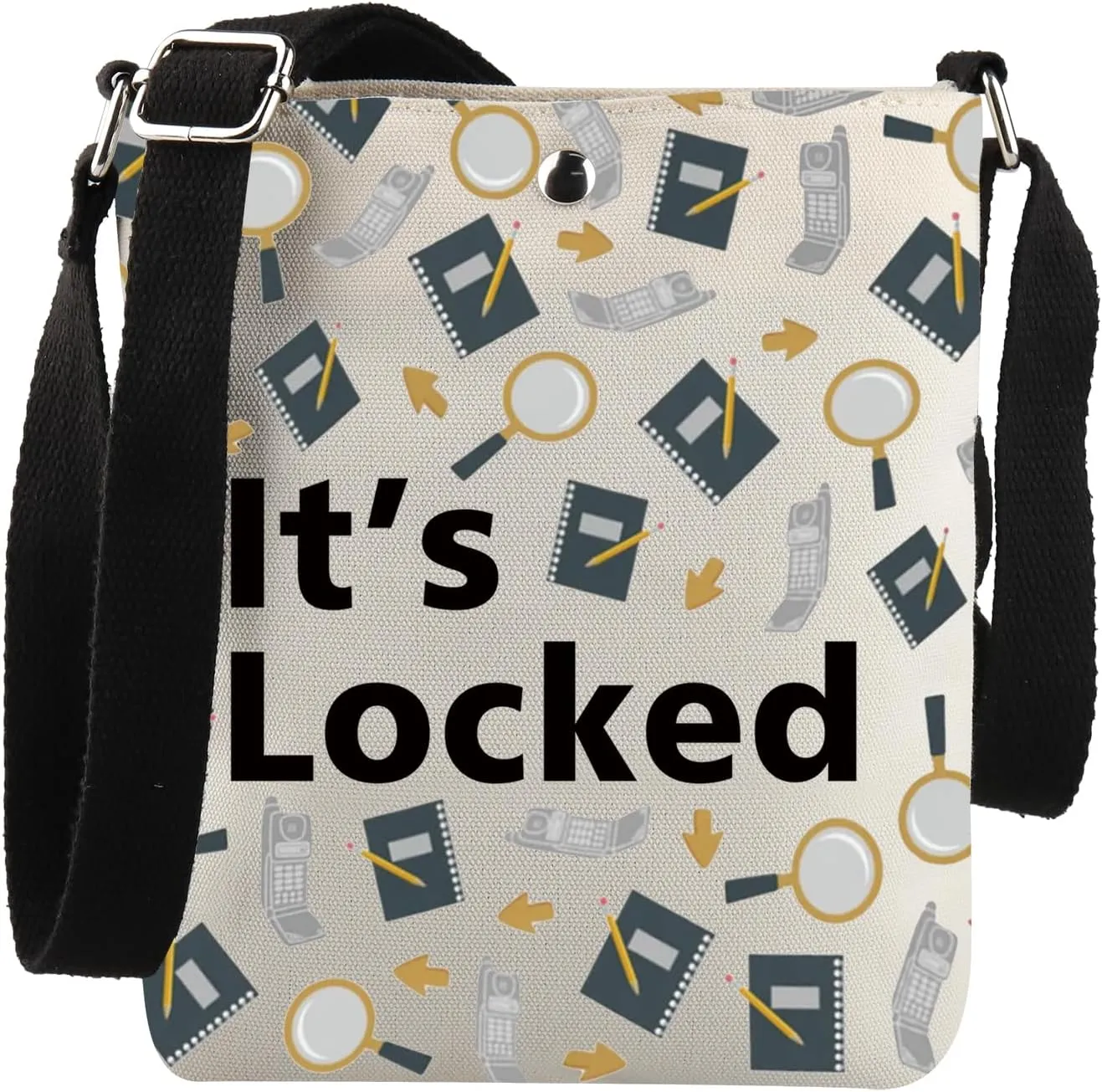 JNIAP Mystery Stories Gift It's Locked Crossbody Bag Book Lover Gift