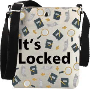 JNIAP Mystery Stories Gift It's Locked Crossbody Bag Book Lover Gift