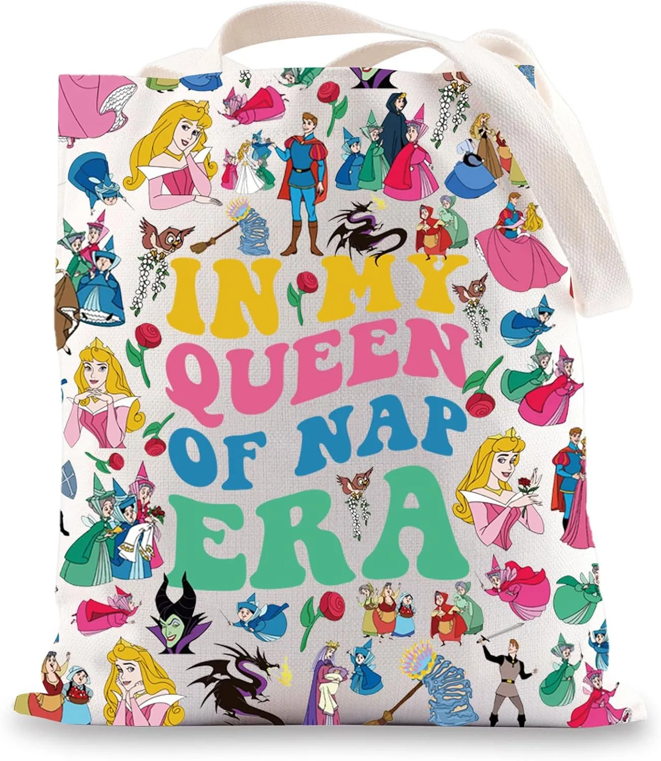JNIAP Princess Tote Bag Magic Kingdom Gift Queen Of Naps Gift Princess Shoulder Bag