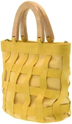Joy Susan Women's Fashion Purse Cora Cage Wood Handle Hand Bag