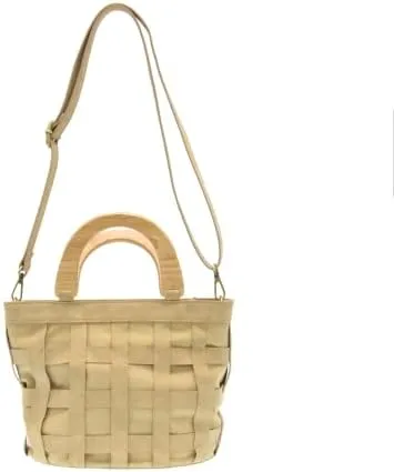 Joy Susan Women's Fashion Purse Cora Cage Wood Handle Hand Bag