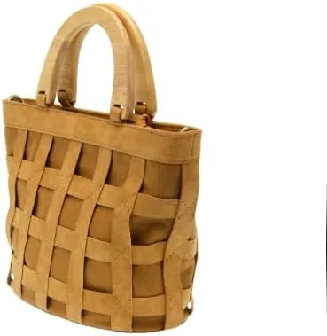 Joy Susan Women's Fashion Purse Cora Cage Wood Handle Hand Bag