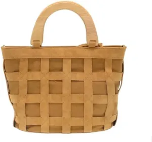 Joy Susan Women's Fashion Purse Cora Cage Wood Handle Hand Bag