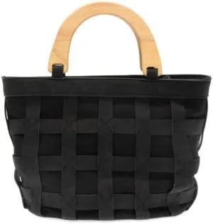 Joy Susan Women's Fashion Purse Cora Cage Wood Handle Hand Bag
