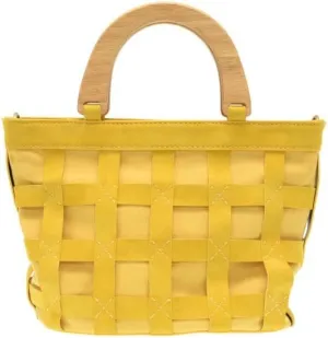 Joy Susan Women's Fashion Purse Cora Cage Wood Handle Hand Bag