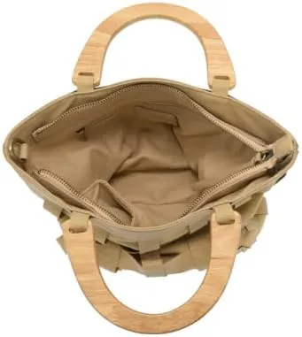 Joy Susan Women's Fashion Purse Cora Cage Wood Handle Hand Bag