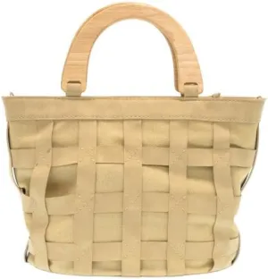 Joy Susan Women's Fashion Purse Cora Cage Wood Handle Hand Bag