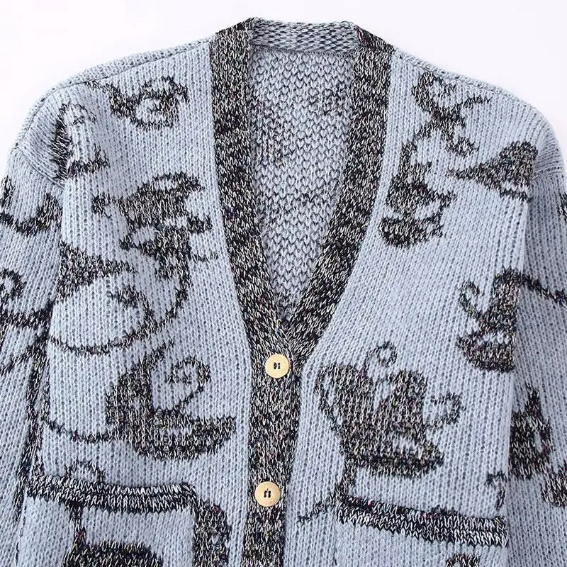 Kara Flower Vine Cardigan Sweater
