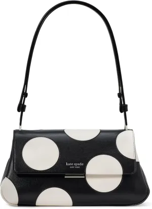 kate spade new york Grace DOT FINE Grain Leather Shoulder Bag, Black Multi