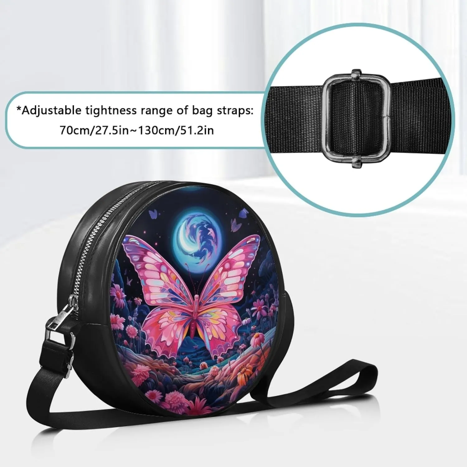 Ladies Cirlcle Crossbody Bag Women Cross Body Bag Adults Chest Bag