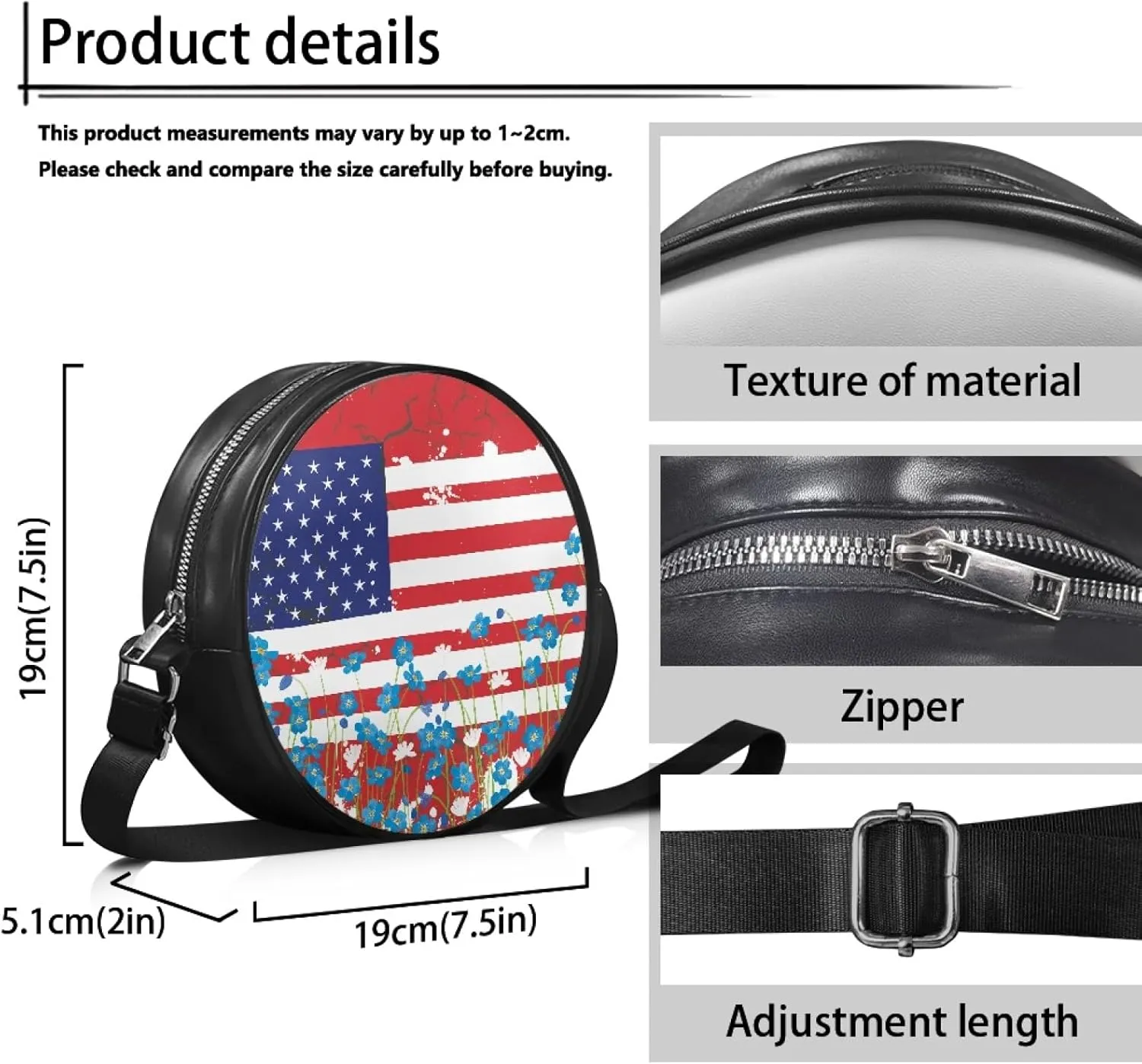 Ladies Cirlcle Crossbody Bag Women Cross Body Bag Adults Chest Bag