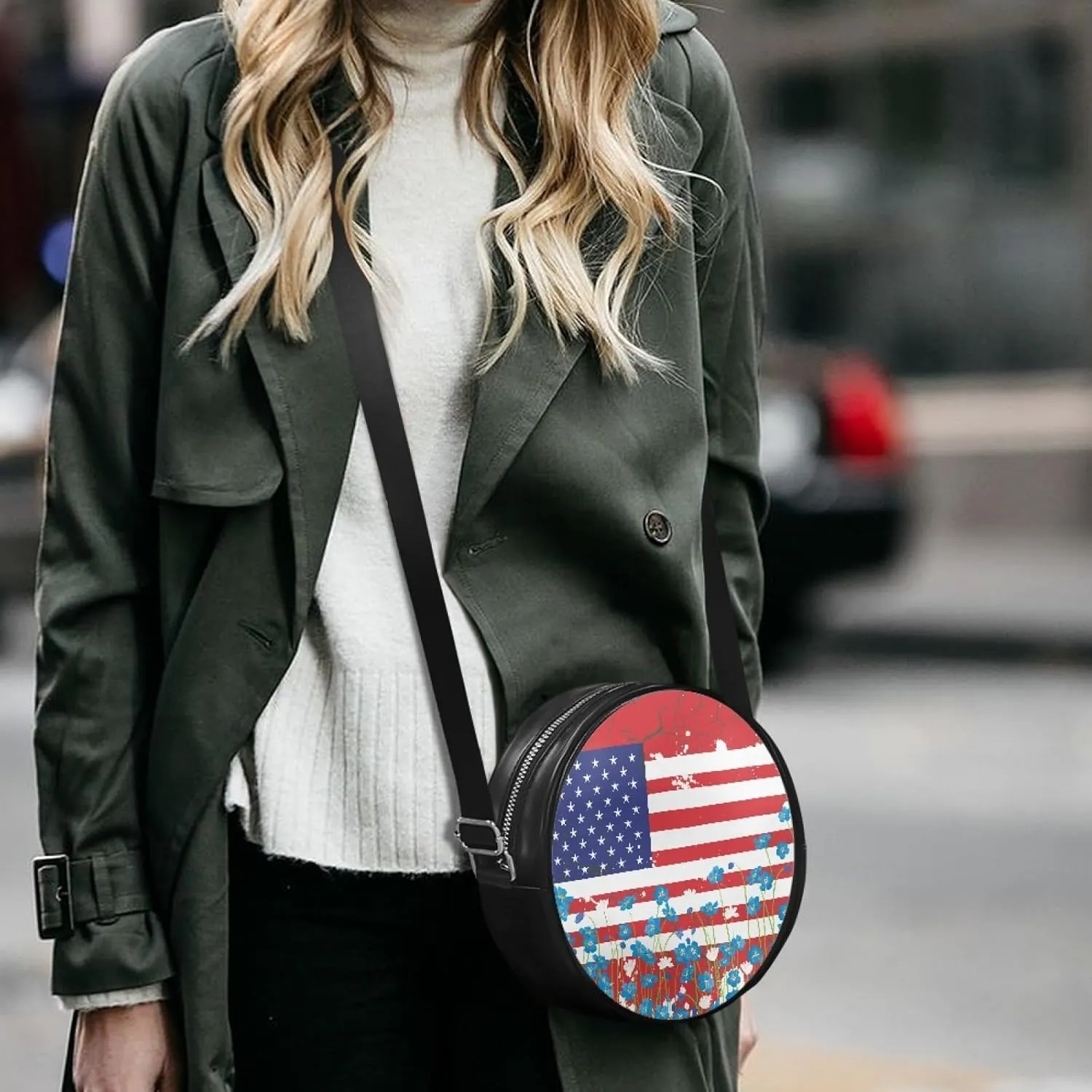Ladies Cirlcle Crossbody Bag Women Cross Body Bag Adults Chest Bag