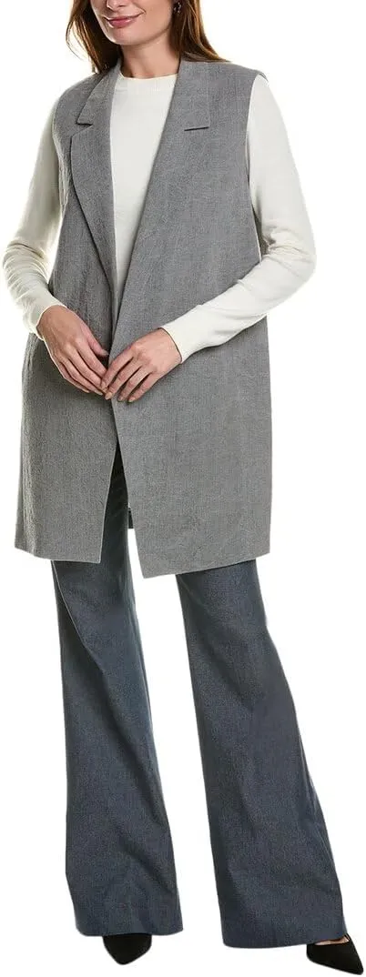 Lafayette 148 New York Nalani Linen Vest