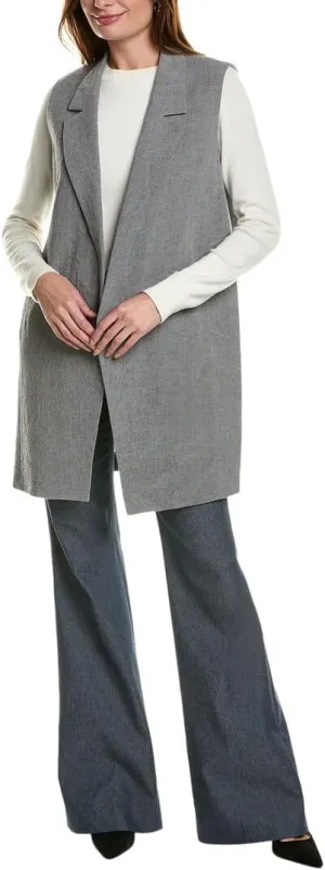 Lafayette 148 New York Nalani Linen Vest