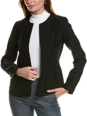 Lafayette 148 New York Zip Front Fitted Jacket
