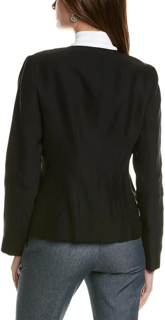 Lafayette 148 New York Zip Front Fitted Jacket