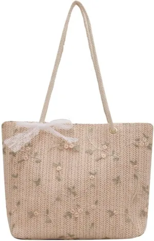 Large Beach Bags for Women Travel Straw Purses for Women Cute Beach Tote Straw Tote Vacation Handbags Shoulder Bag