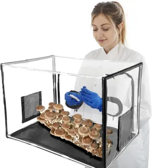 Large Mushroom Growing Kit, Still Air Box, Mycology Mushroom Grow Tent, Laminar Flow Hood for Mushroom Spores Growing Supplies Substrate(32 * 20 * 20 inch)