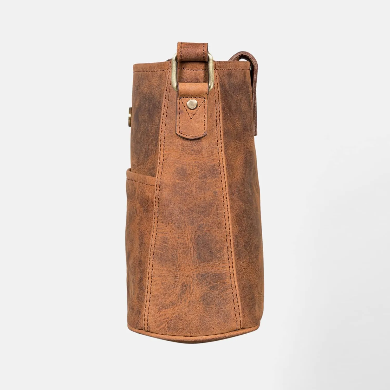 LEABAGS Leather Crossbody Bag - Vintage Genuine Buffalo Leather Handbag - Shoulder Messenger Bag Men Women Briefcase Athens