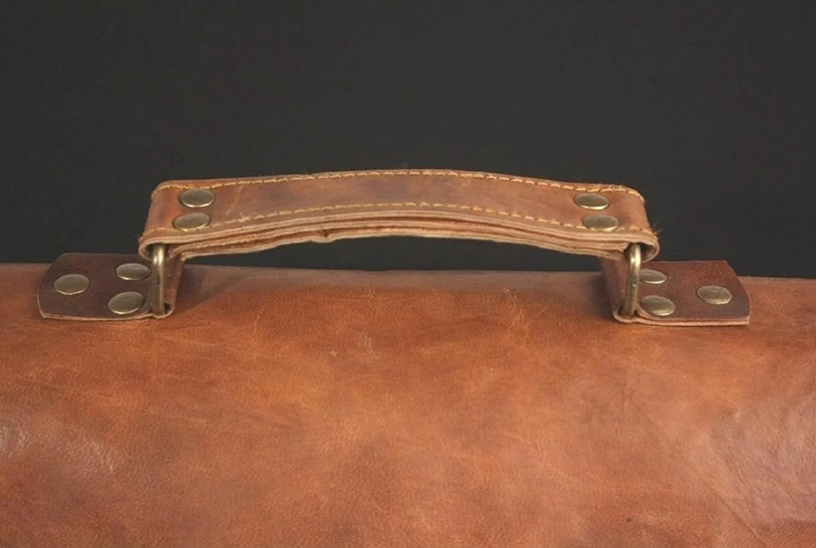 Leather Laptop Messenger Briefcase
