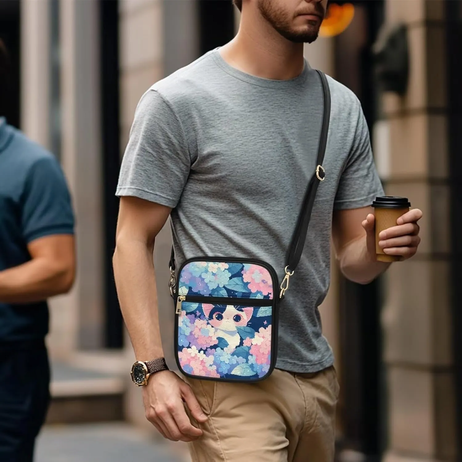 Leather Messenger Bag Womens Sling Bag Crossbody Shoulder Bags Ladies Fashion Zipper Pockets Travel Bag for Gifts