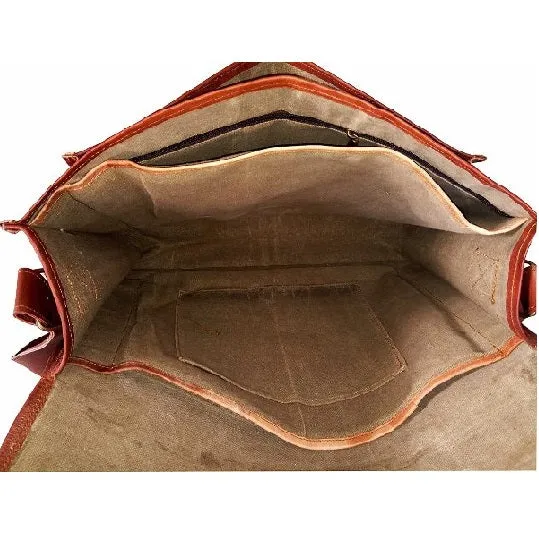 Leather Shoulder Briefcase Messenger Bag