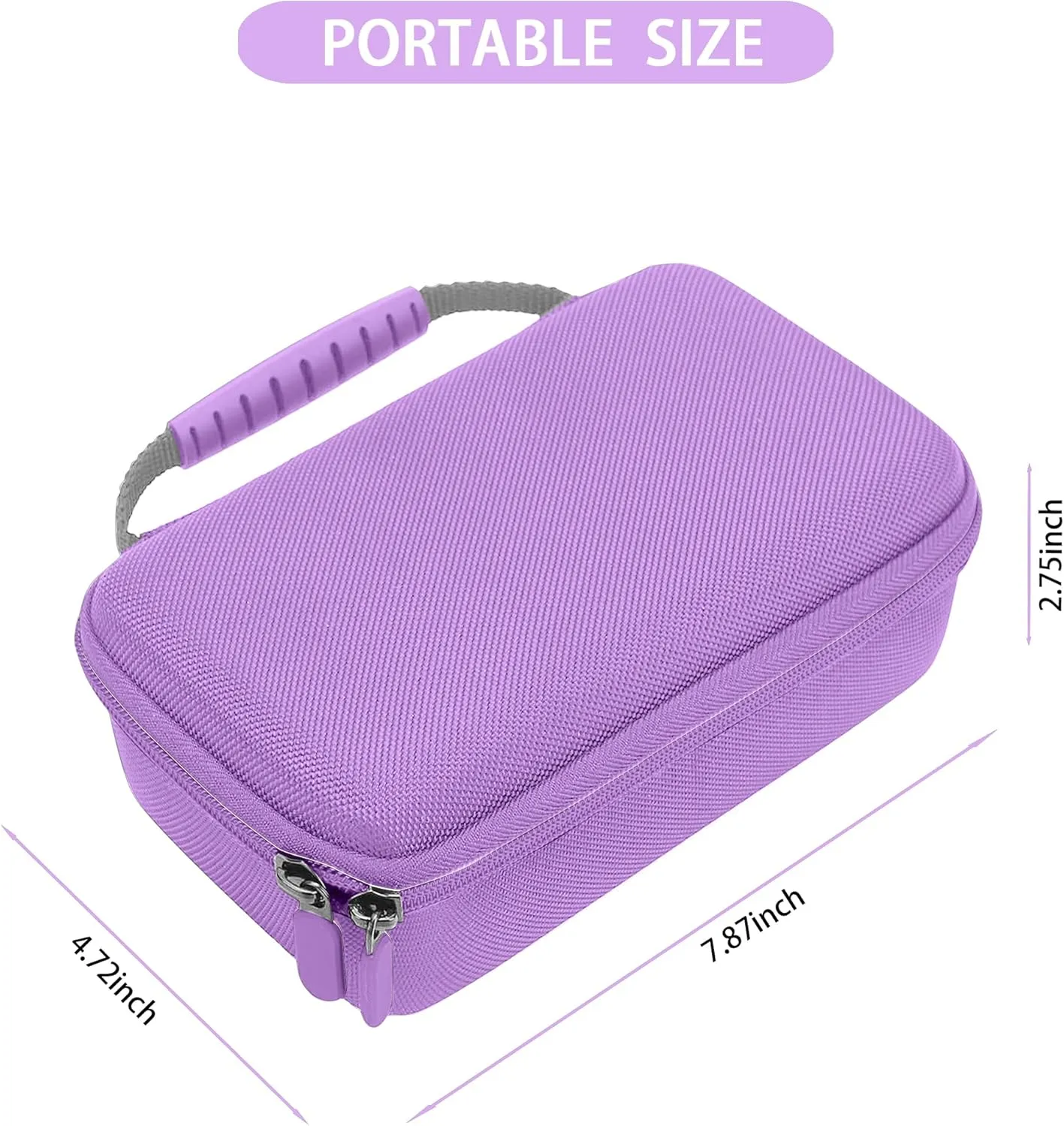 Leayjeen Carrying Case Compatible with Meowyn/Audilo/Naweti/Gülife/PUERUK Portable Handheld Inhaler Nebulizer for Adults and Kids，Handheld Mesh Atomizer,Inhaler Spacer Bag-Purple(Case Only)