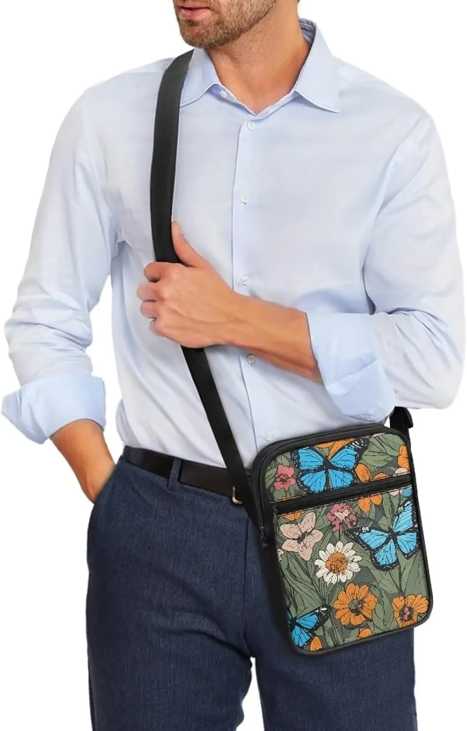 LedBack Cossbody Bag Messenger Bag Crossbody Bag Handbag Purse Shoulder Bag with Front Pocket Adjustable