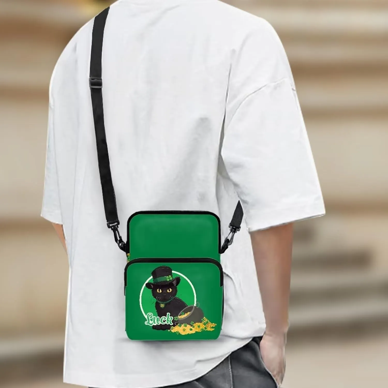 LedBack Fashion Cossbody Messenger Bag Double Clip Crossbody Bag Handbag Purse Shoulder Bag Pretty Gift