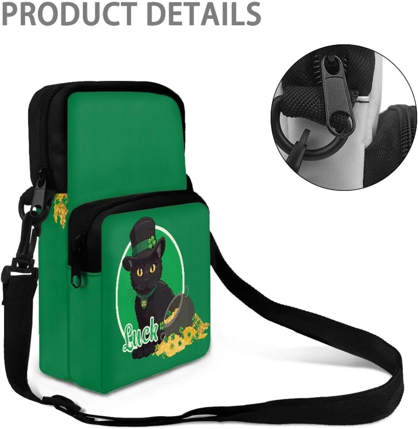 LedBack Fashion Cossbody Messenger Bag Double Clip Crossbody Bag Handbag Purse Shoulder Bag Pretty Gift