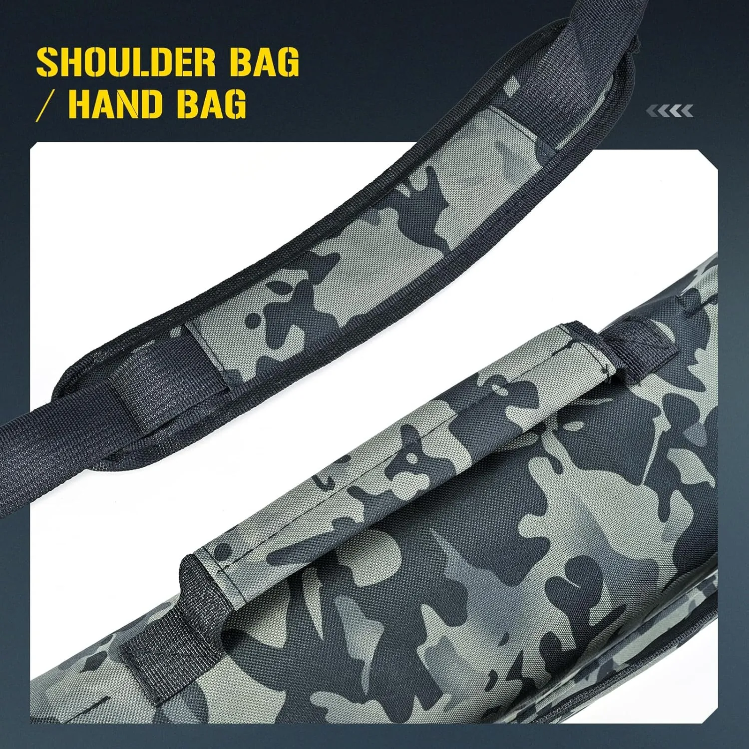 LEOFISHING Portable Folding Fishing Pole Bag 3.94ft/4.59ft/5.25ft Fishing Rod and Reel Protective Case Fishing Tackle Storage Bags Carry Organizer Outdoor for Fishing 3 Size