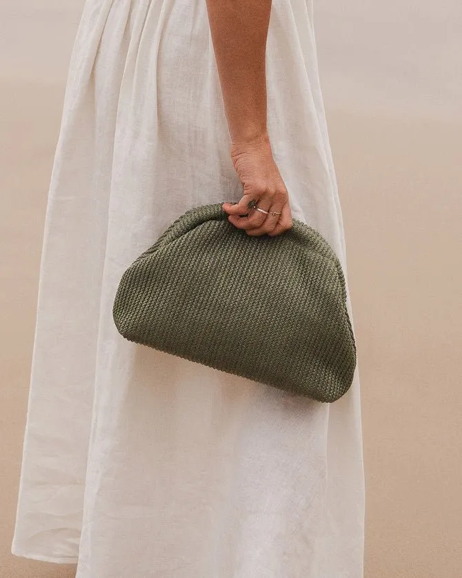 Lotus Clutch Sage Green