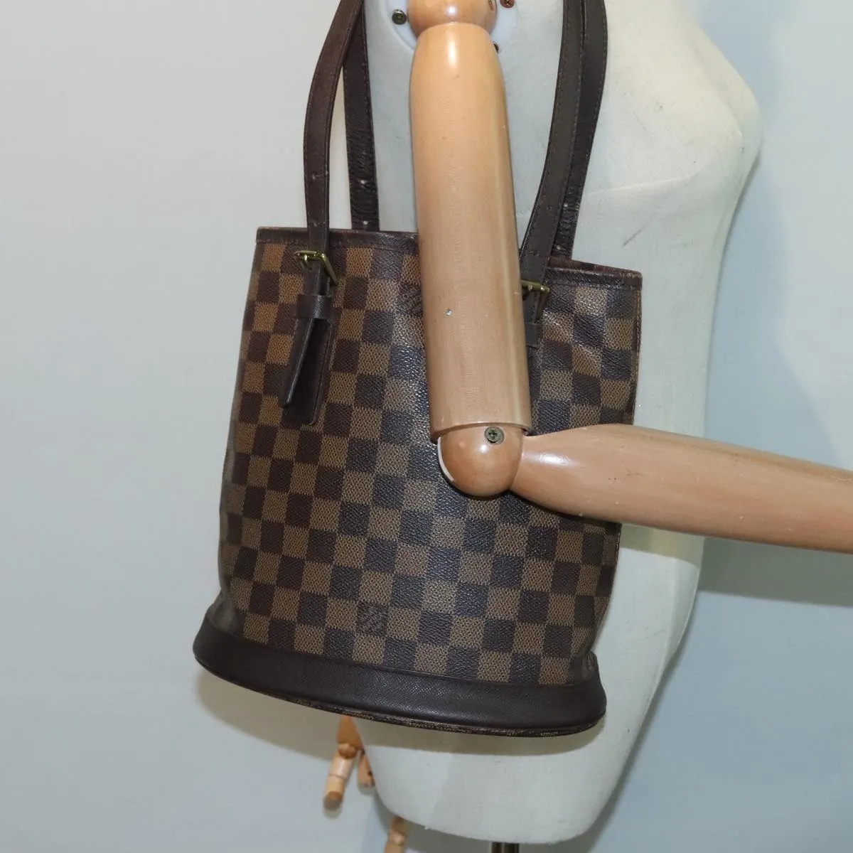 LOUIS VUITTON Damier Ebene Marais Shoulder Bag N42240 LV 91505