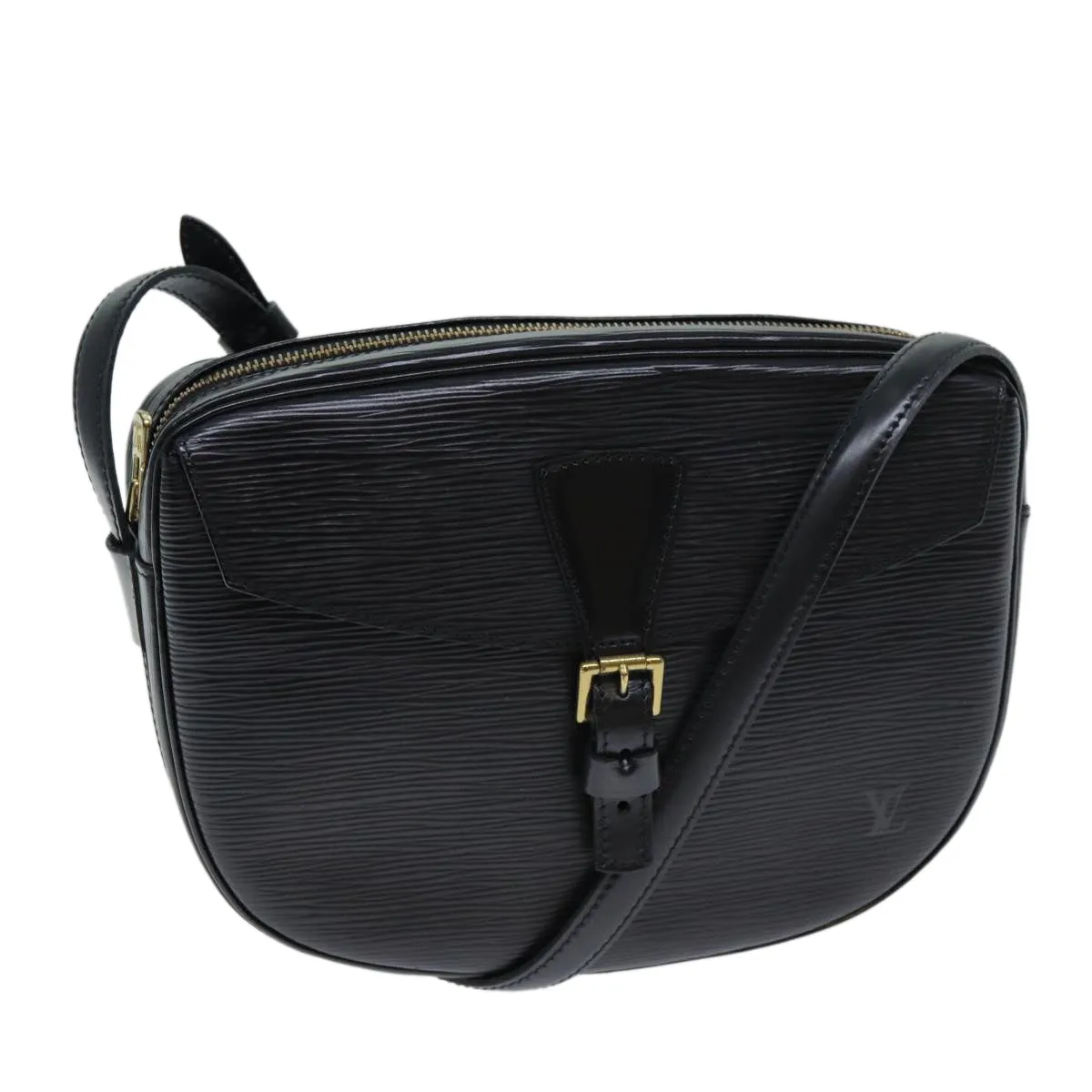 LOUIS VUITTON Epi Jeune Fille MM Shoulder Bag Black M52152 LV yk9772