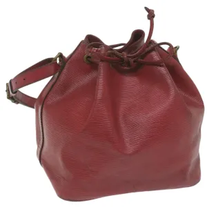 LOUIS VUITTON Epi Petit Noe Shoulder Bag Red M44107 LV 64342