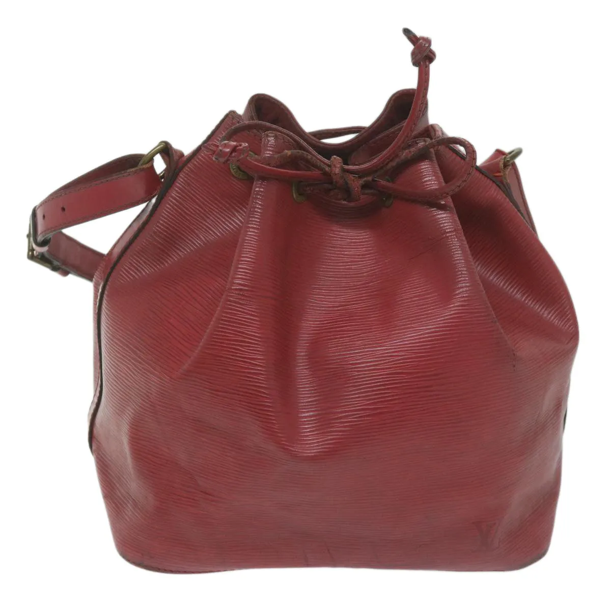 LOUIS VUITTON Epi Petit Noe Shoulder Bag Red M44107 LV 64342