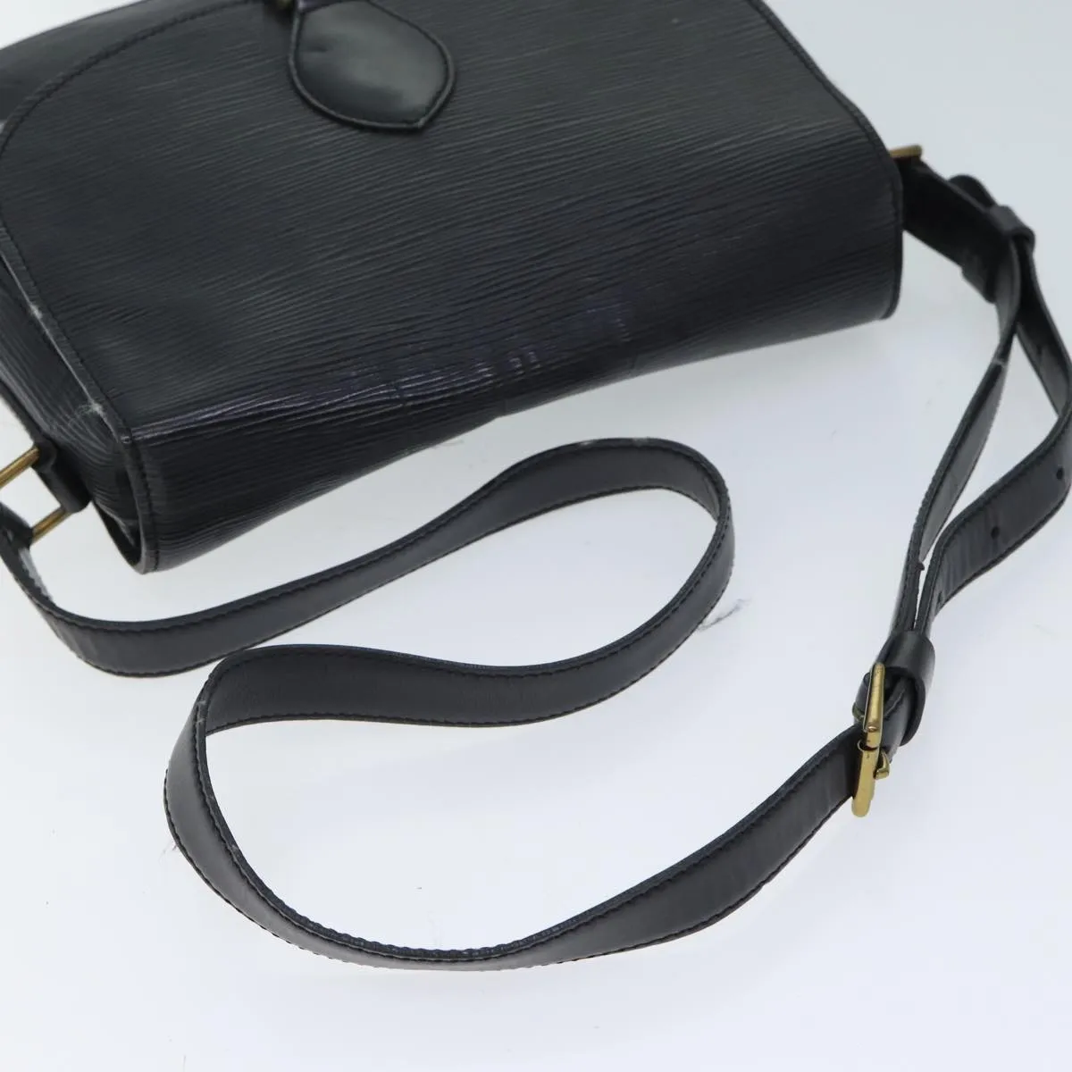 LOUIS VUITTON Epi Saint Cloud GM Shoulder Bag Black M52192 LV 72334