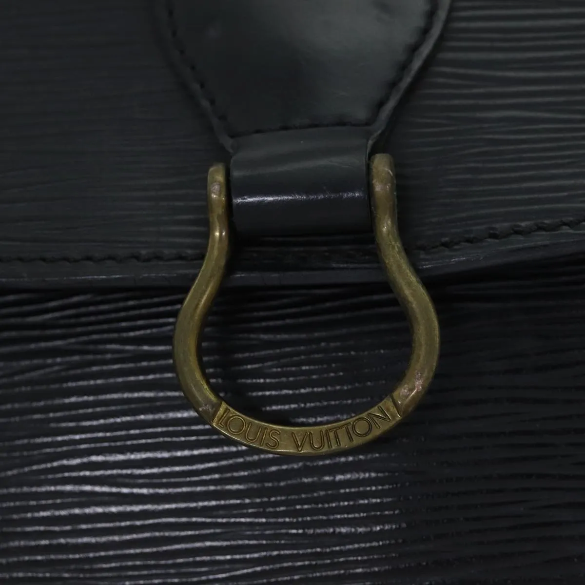 LOUIS VUITTON Epi Saint Cloud GM Shoulder Bag Black M52192 LV 72334