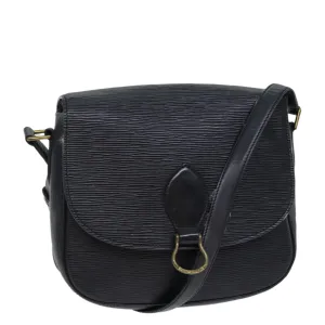 LOUIS VUITTON Epi Saint Cloud GM Shoulder Bag Black M52192 LV 72334