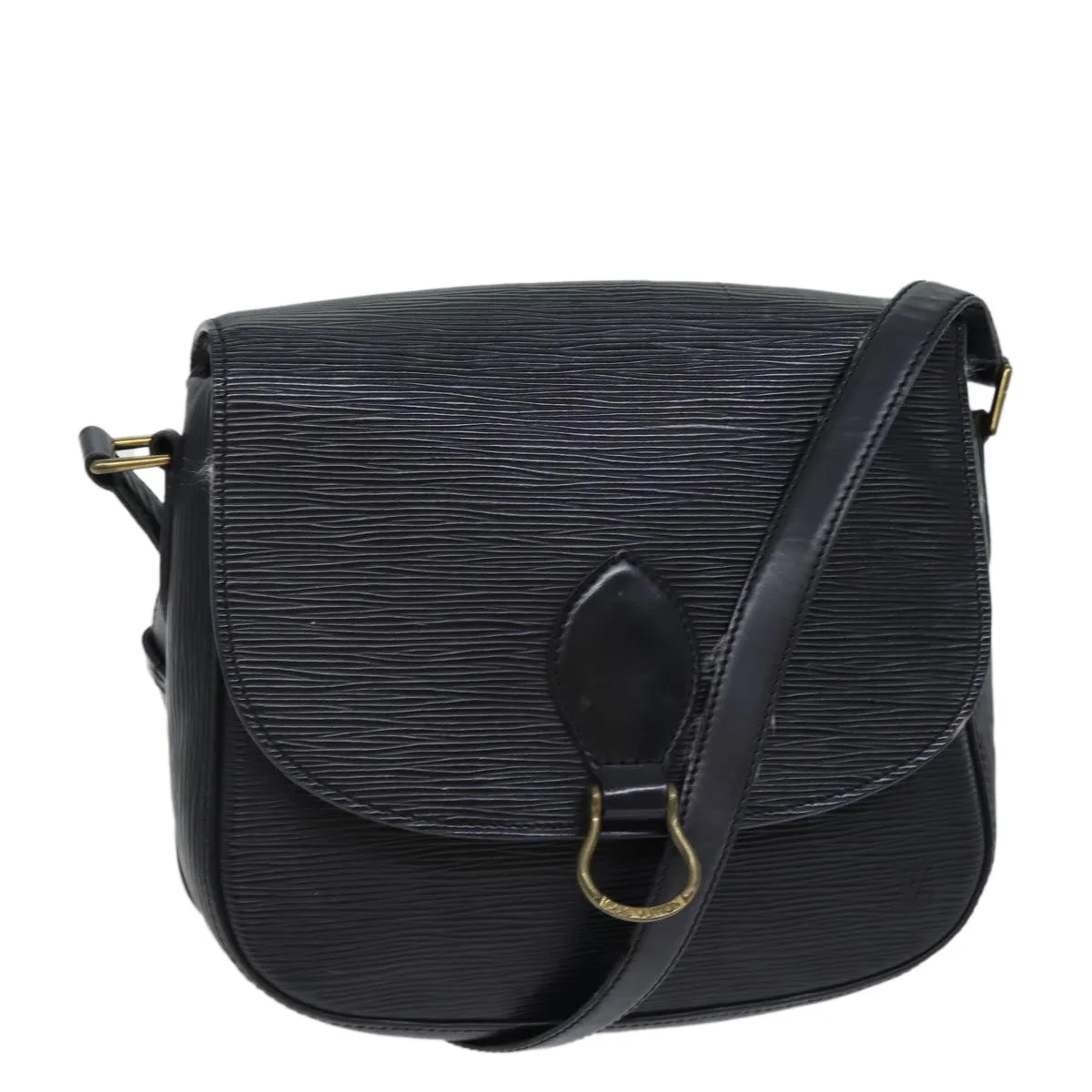 LOUIS VUITTON Epi Saint Cloud GM Shoulder Bag Black M52192 LV 72334