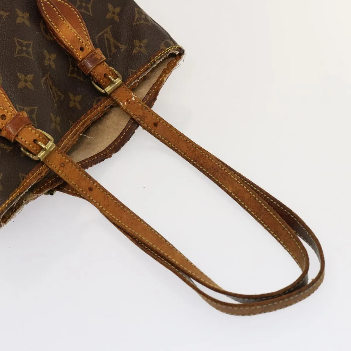LOUIS VUITTON Monogram Bucket PM Shoulder Bag M42238 LV yk12746