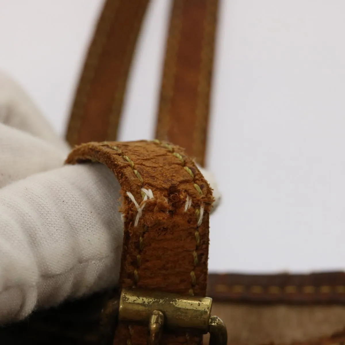 LOUIS VUITTON Monogram Bucket PM Shoulder Bag M42238 LV yk12746