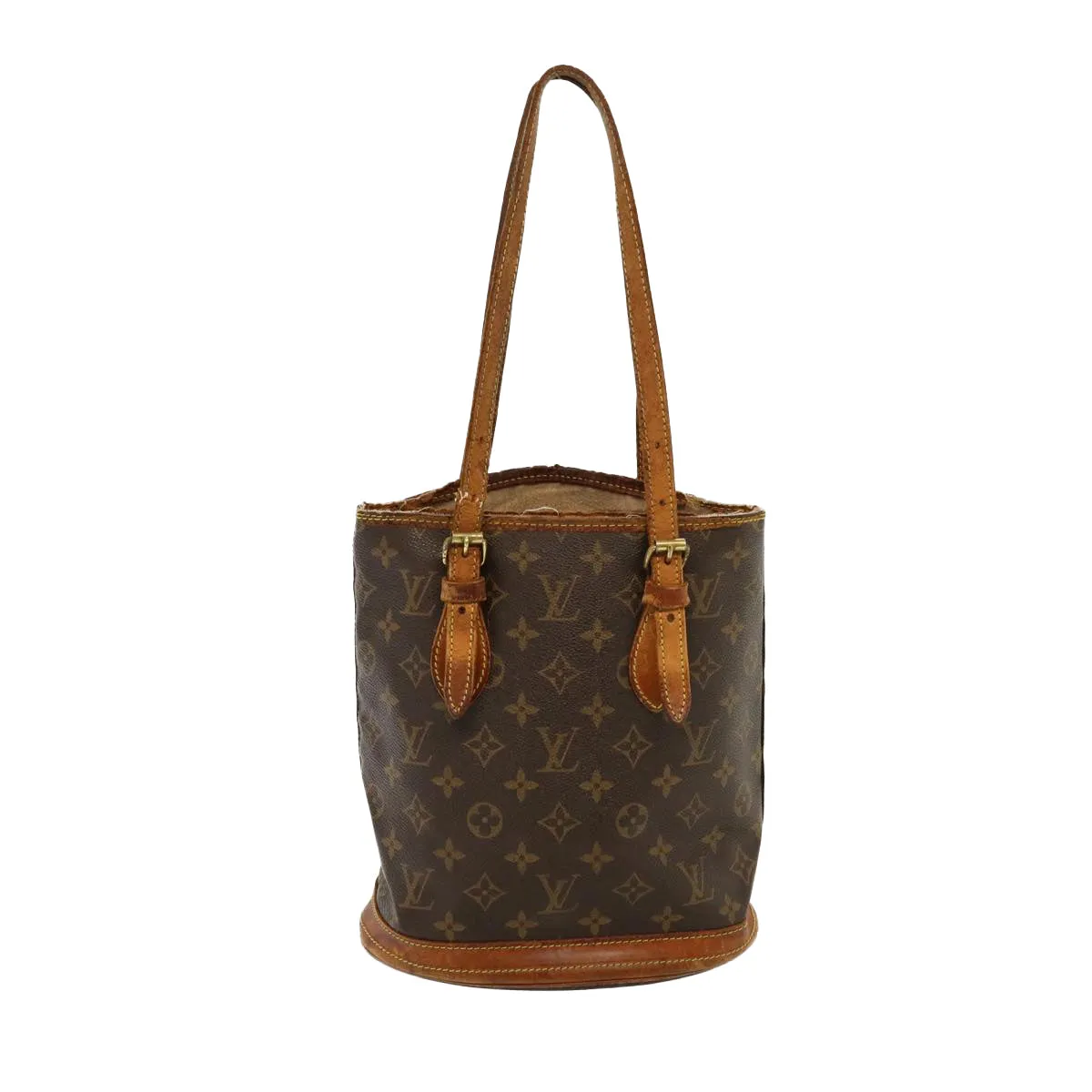 LOUIS VUITTON Monogram Bucket PM Shoulder Bag M42238 LV yk12746