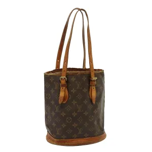 LOUIS VUITTON Monogram Bucket PM Shoulder Bag M42238 LV yk12746