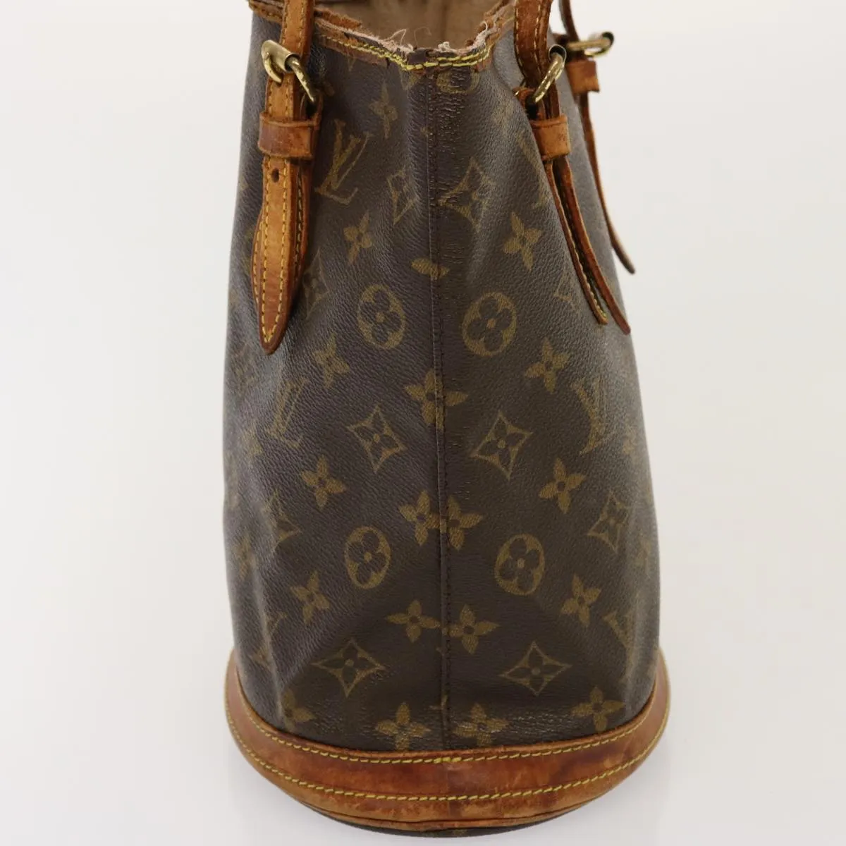 LOUIS VUITTON Monogram Bucket PM Shoulder Bag M42238 LV yk12746