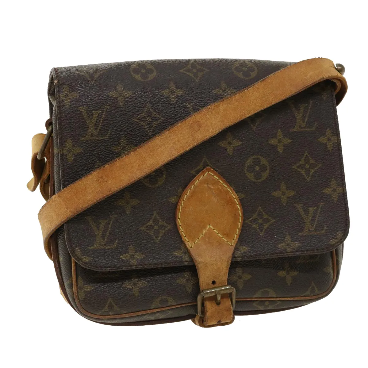 LOUIS VUITTON Monogram Cartouchiere MM Shoulder Bag M51253 LV ar8431