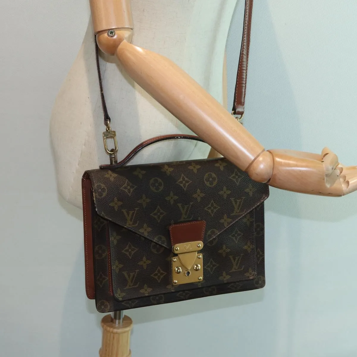 LOUIS VUITTON Monogram Monceau 26 Shoulder Bag M51187 LV 83594