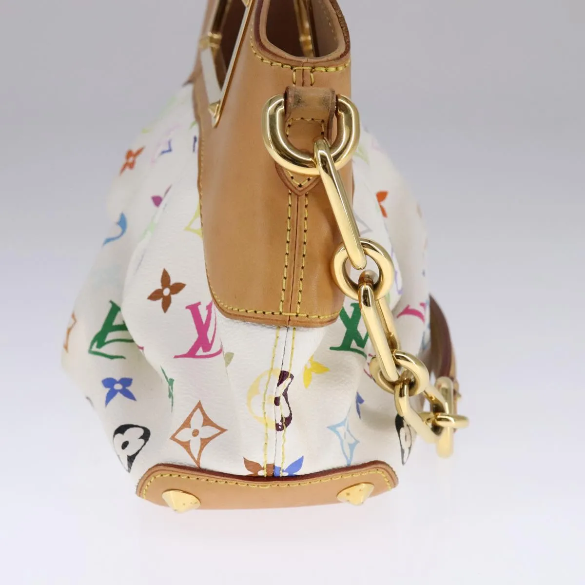 LOUIS VUITTON Monogram Multicolor Judy PM Shoulder Bag White M40257 106321A