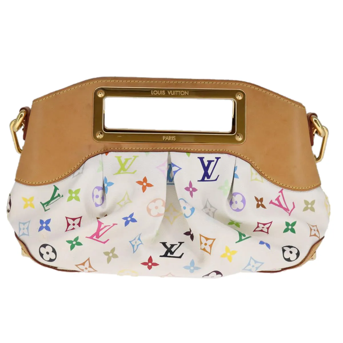 LOUIS VUITTON Monogram Multicolor Judy PM Shoulder Bag White M40257 106321A